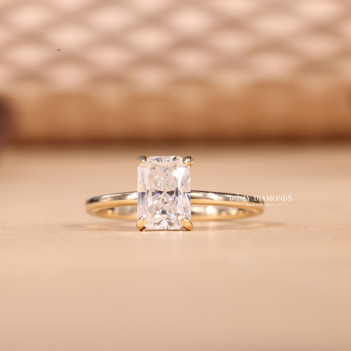 2.0CT-3.0CT Radiant F/VS1 Lab Grown Diamond Hidden Halo Engagement Ring