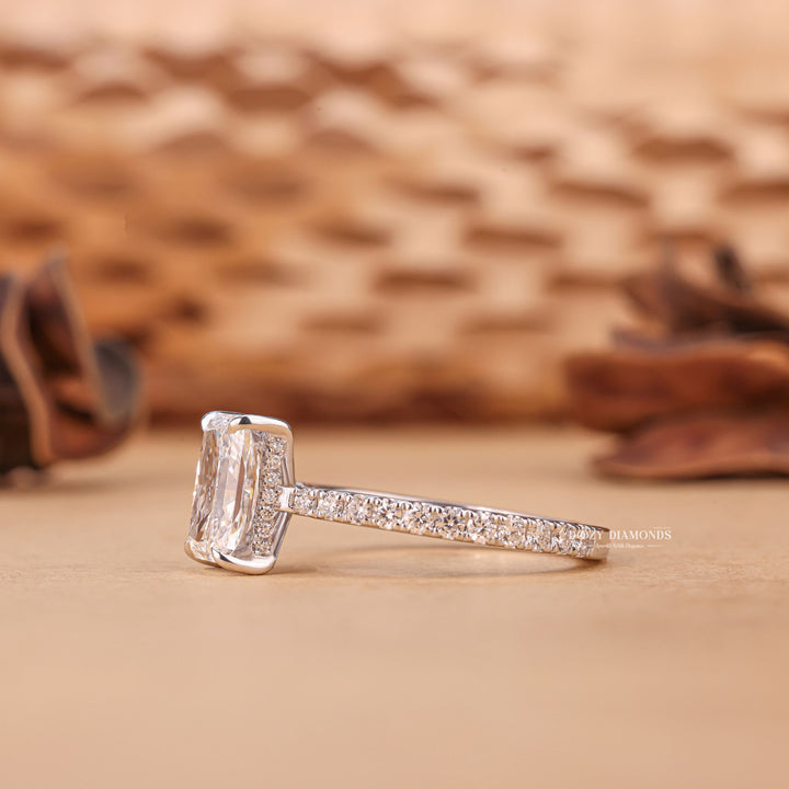 1.50CT - 2.50CT Radiant Cut F/VS2 Lab Grown Diamond Hidden Halo Engagement Ring - Doozy Diamonds