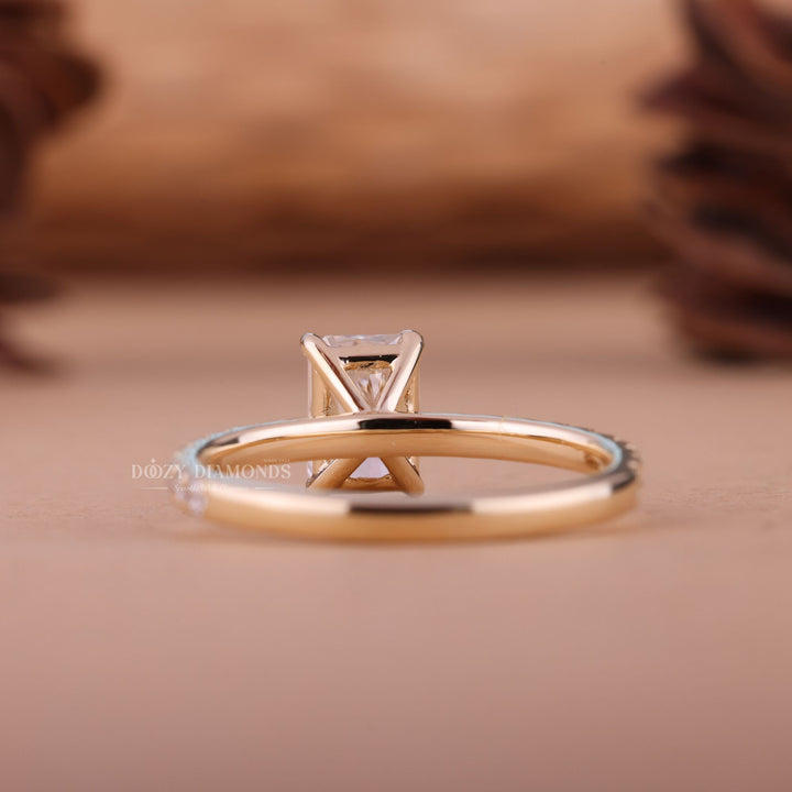 1.50CT-2.50CT Radiant F/VS1 Lab Created Diamond Pave Engagement Ring