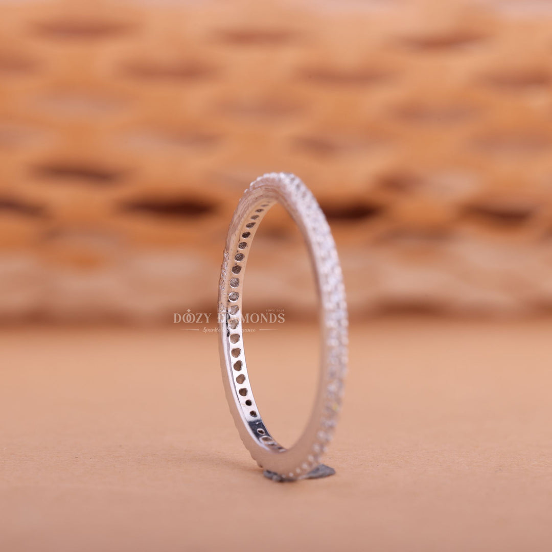 Round EF/VVS Diamond Full Eternity Lab Grown Wedding Band