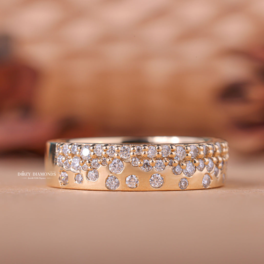  Half-eternity diamond wedding band, Full-eternity diamond wedding band, Unique diamond wedding band, Custom diamond wedding band, Affordable diamond wedding band