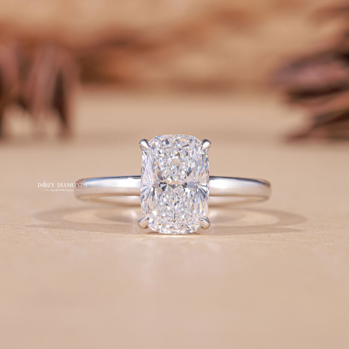 1.50CT - 2.50CT Cushion F/VS1 Lab Grown Diamond Hidden Halo Engagement Ring - Doozy Diamonds