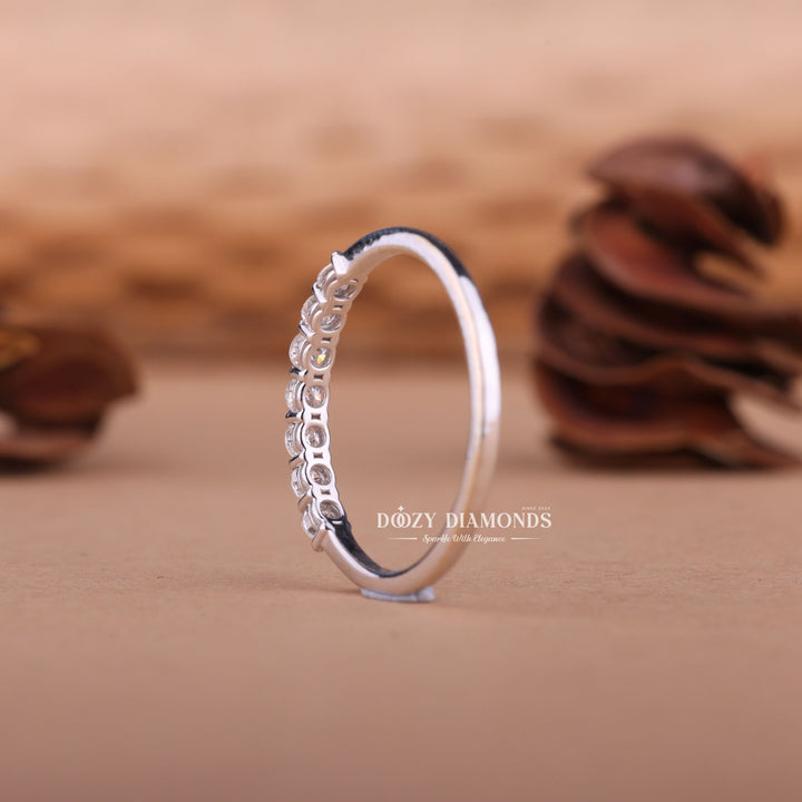 Round EF/VVS Diamond Lab Grown Stacking Wedding Band