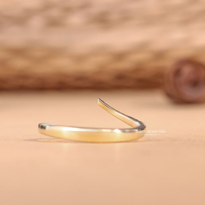 Round Cut Lab Grown Diamond EF/VVS Open Wedding Band