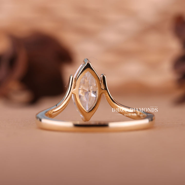 1.50CT-2.50CT Marquise E/VS2 Lab Created Diamond Eve Engagement Ring