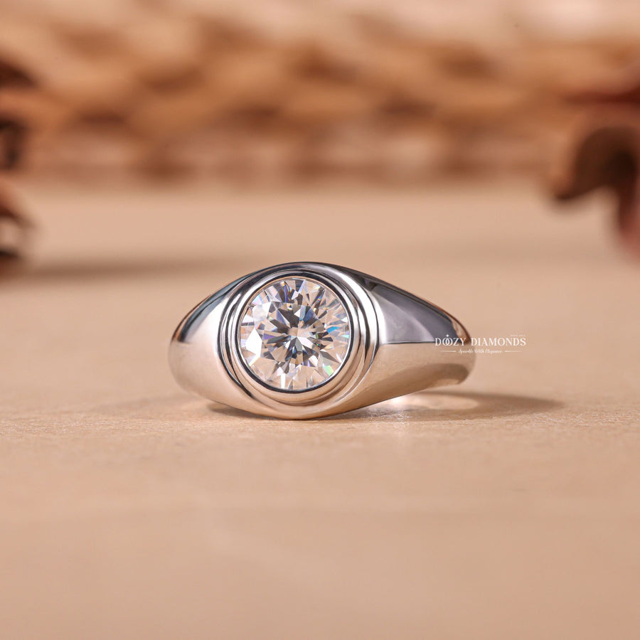 1.0CT - 2.0CT Round Cut E/VS1 Lab Grown Diamond Dome Engagement Ring - Doozy Diamonds