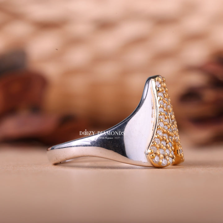 'A' Latter Round Cut Lab Grown E/VS2 Engagement Ring for Her