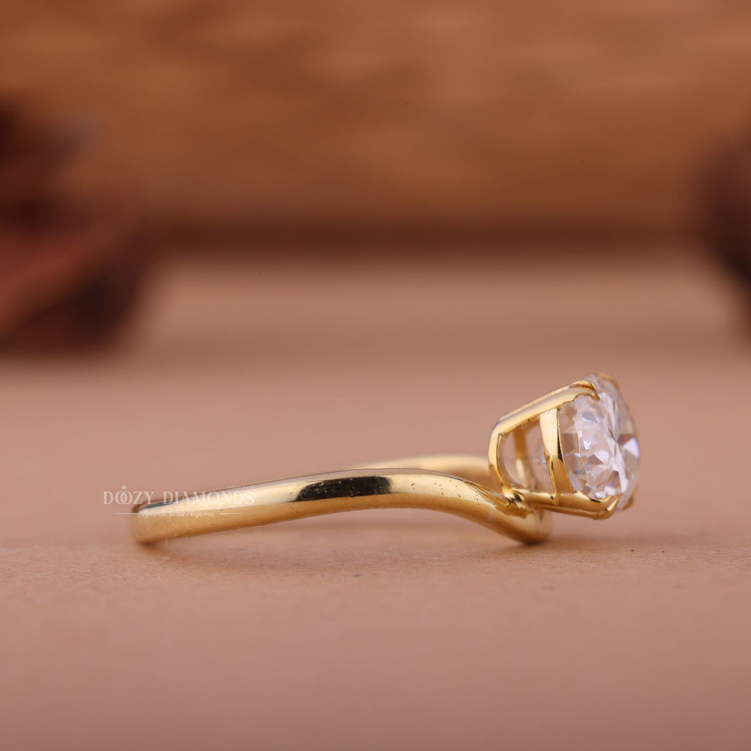 2.0CT-3.0CT East West Oval F/VS1 Lab Grown Diamond Engagement Ring