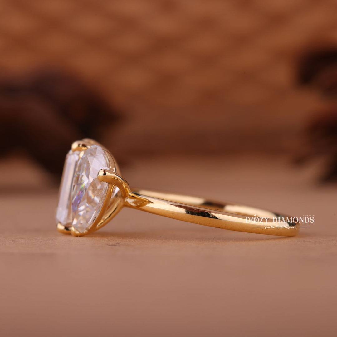 Emerald & Pear Cut Lab Grown Toi et Moi Diamond Engagement Ring