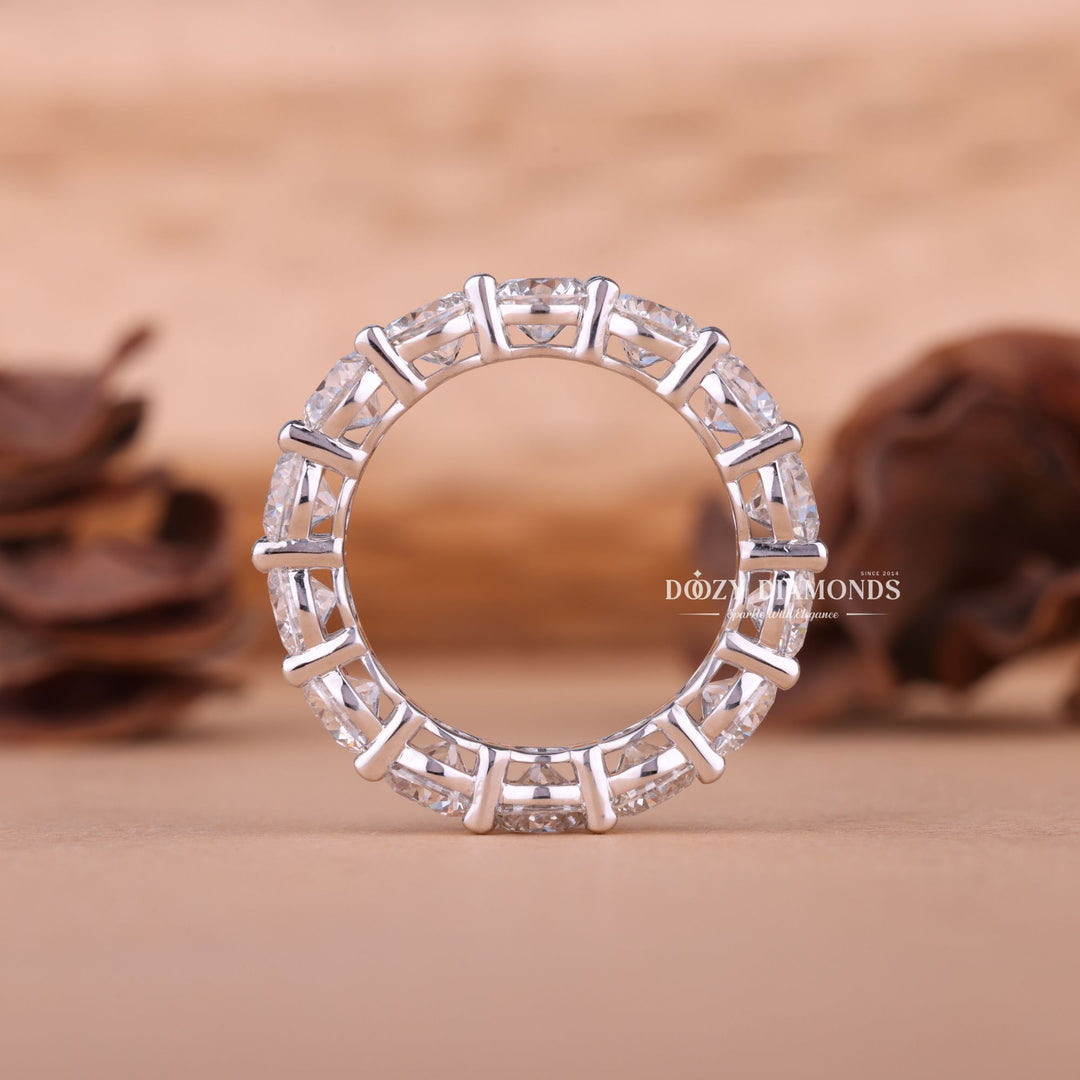 Round EF/VVS Diamond Lab Grown Full Eternity Wedding Band for Women
