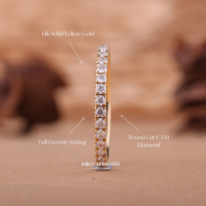 Round EF/VVS Diamond Lab Grown Full Eternity Wedding Band