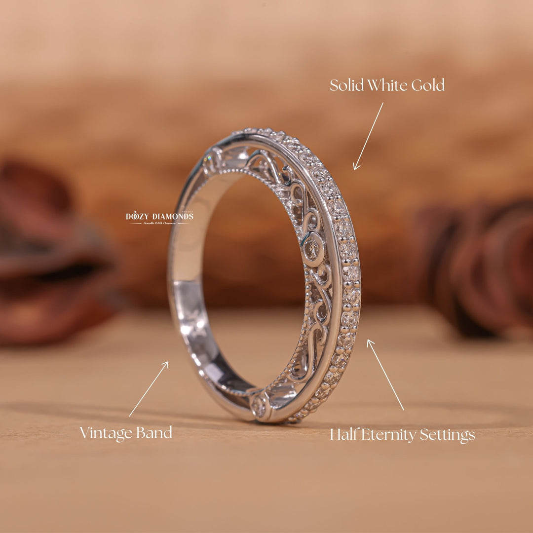 White gold diamond wedding band, Yellow gold diamond wedding band, Rose gold diamond wedding band, Two-tone diamond wedding band, Certified diamond wedding band, 