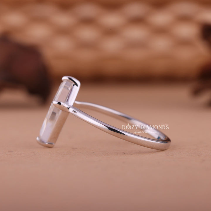 1.0CT-2.0CT Kite Shape F/VS1 Lab Created Antique Style Art Deco Engagement Ring