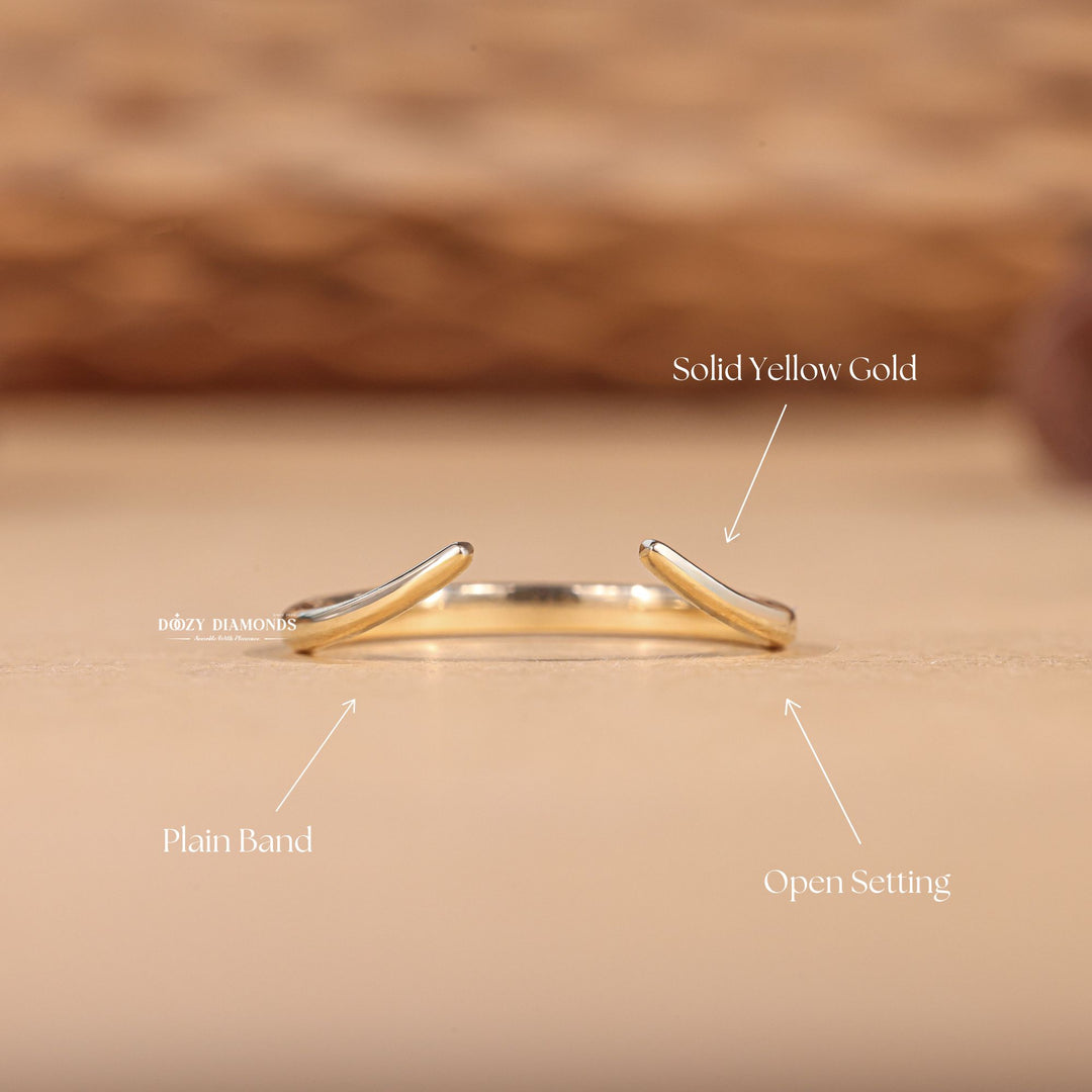 Comfort Fit Wedding Band, Simple Gold Band, Curved Wedding Band Yellow Gold