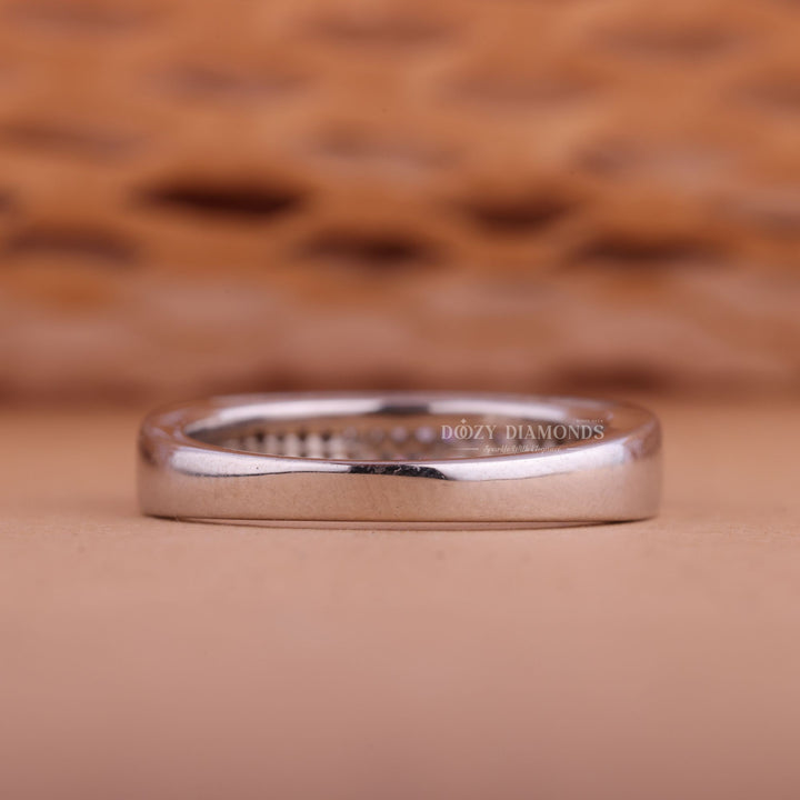 Round Diamond CVD EF/VVS Double Pave Wedding Band