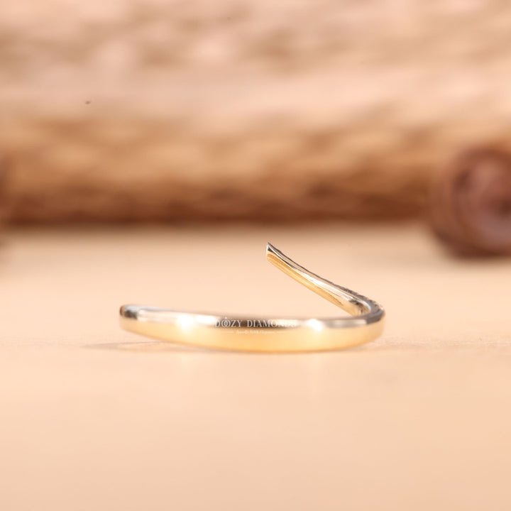 Round Cut Lab Grown Diamond EF/VVS Open Wedding Band