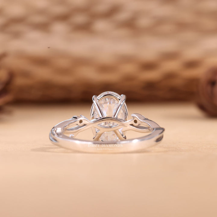 2.50CT-3.50CT Oval Cut E/VS1 Lab Grown Diamond Nature Inspired Engagement Ring