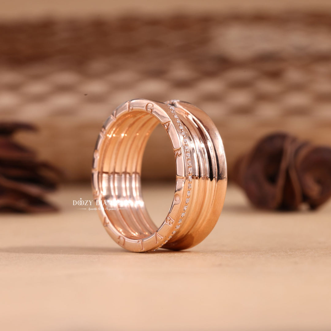 Round Cut Lab Grown Diamond EF/VVS Cigar Wedding Band for Her