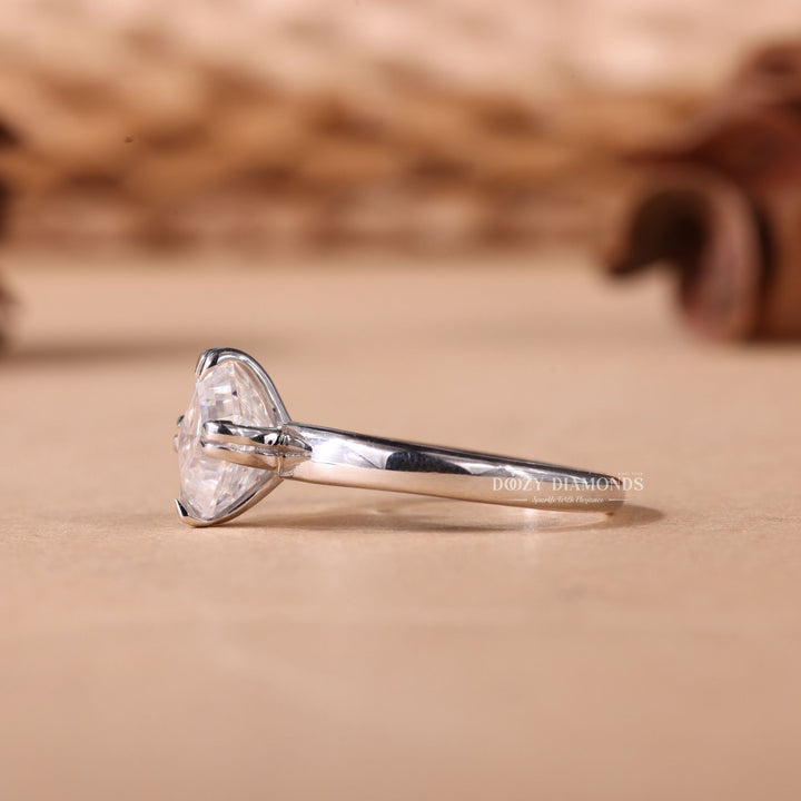 1.0CT-2.0CT Asscher Cut F/VS1 Lab Grown Diamond Solitaire Engagement Ring