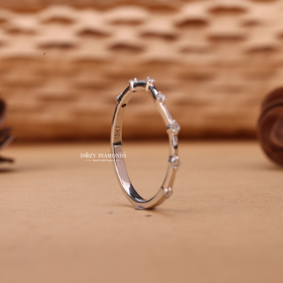 Round Cut Lab Grown Diamond EF/VVS Eternity Wedding Band