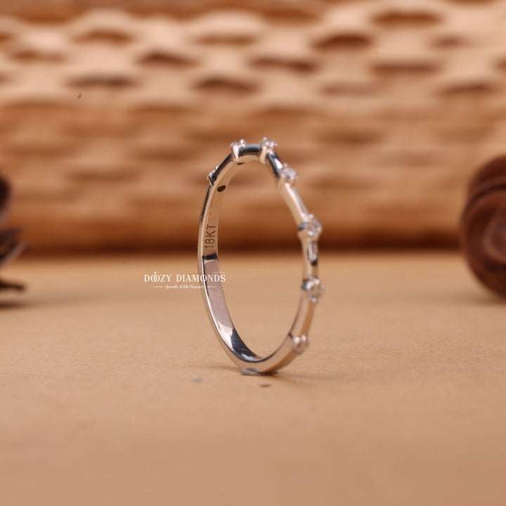Round Cut Lab Grown Diamond EF/VVS Eternity Wedding Band