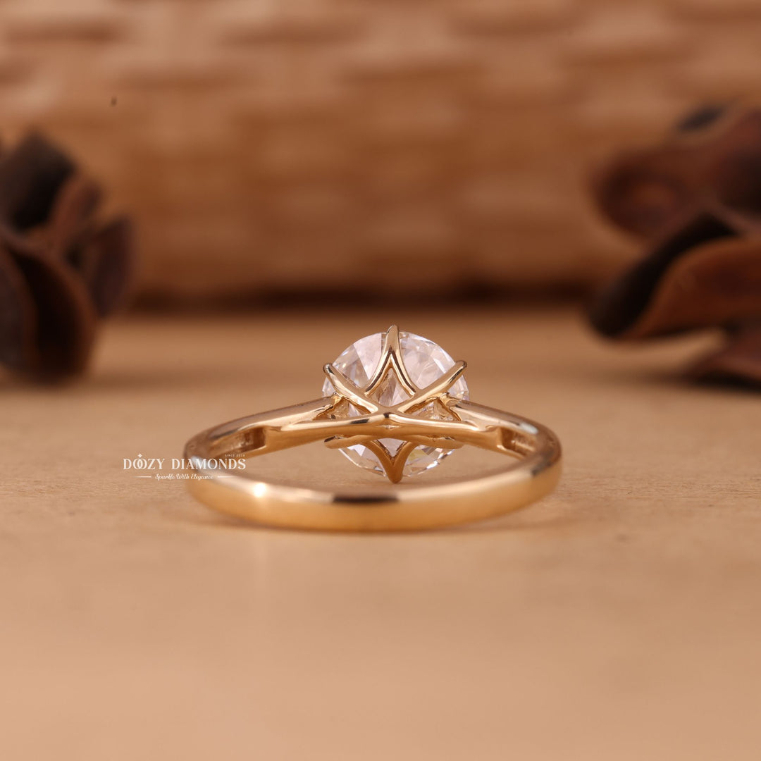 1.50CT-2.50CT Round Cut E/VS1 Lab Grown Diamond Solitaire Engagement Ring