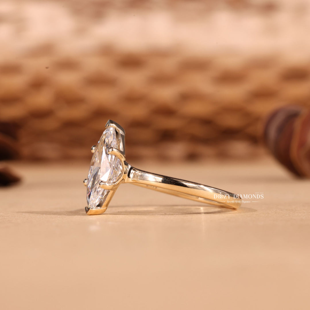 2.0CT-3.0CT Marquise Cut F/VS2 Lab Grown Diamond Solitaire Engagement Ring