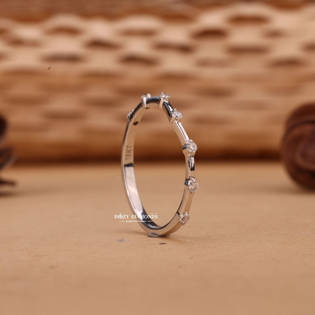 Round Cut Lab Grown Diamond EF/VVS Eternity Wedding Band