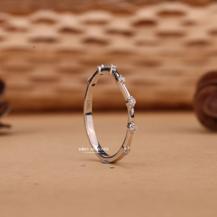 Round Cut Lab Grown Diamond EF/VVS Eternity Wedding Band