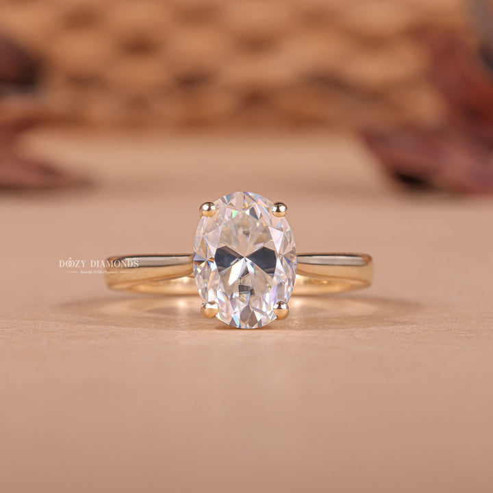 2.0CT - 3.0CT Oval F/VS1 Lab Grown Diamond Solitaire Engagement Ring - Doozy Diamonds
