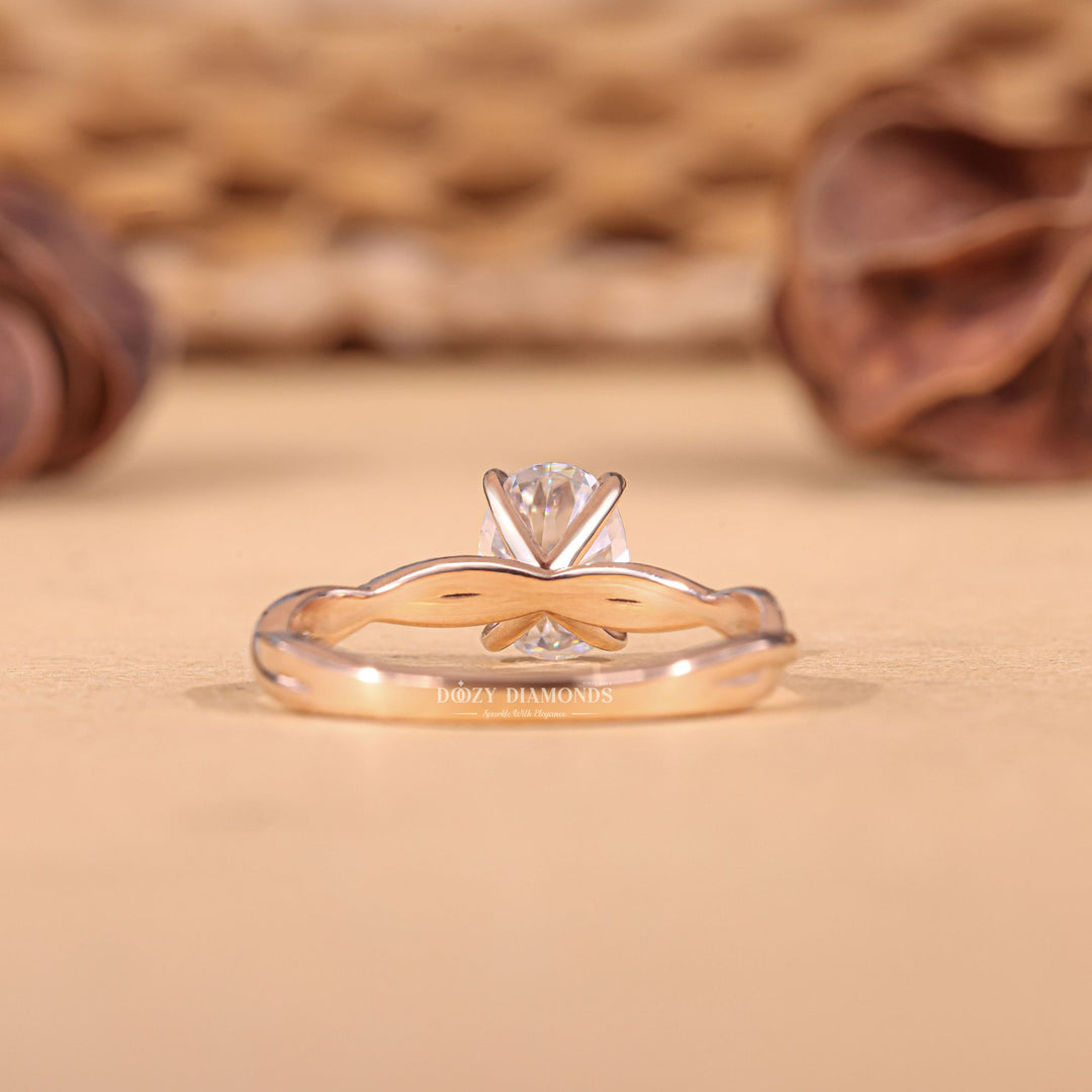 1.0CT - 2.0CT Oval Cut F/VS1 Lab Grown Infinity Diamond Engagement Ring - Doozy Diamonds