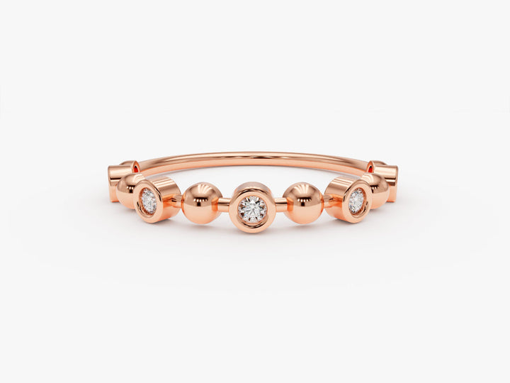 Round Diamond Bezel Engagement Ring For Women