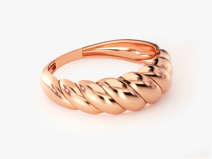 Croissant Ring For Women Anniversary Gift