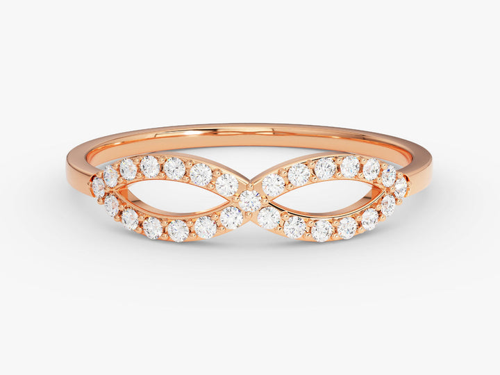 Infinity Round Cut CVD EF/VVS Diamond Wedding Band