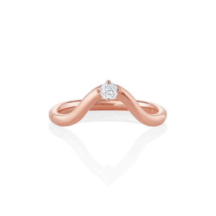 Round Diamond CVD EF/VVS U Shape Plain Wedding Band