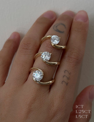 1.0CT-1.50CT Round Cut Lab Grown Rapture Diamond Engagement Ring