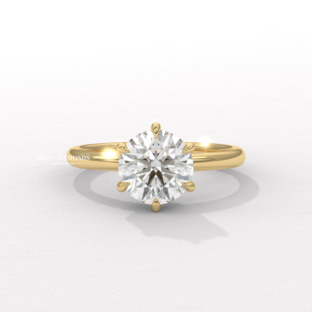 Round Brilliant Cut Solitaire Ring
Classic Solitaire Diamond Ring
Round Diamond Engagement Ring Solitaire