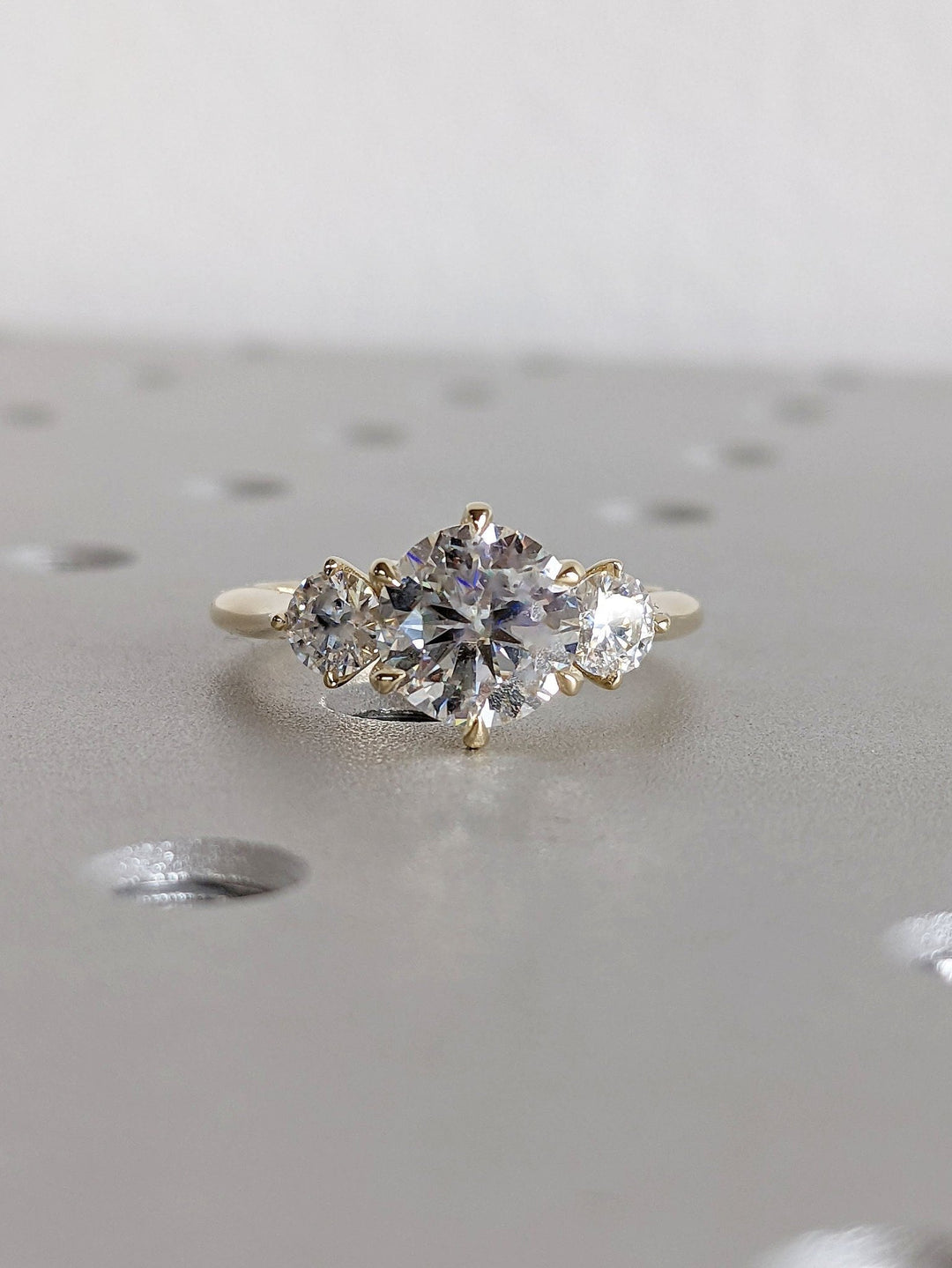 1.50 Carat Round Cut Three Stone Diamond Ring