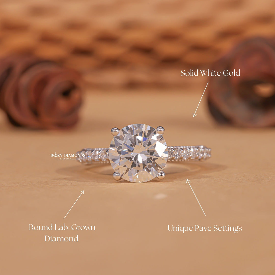 Round high-quality engagement ring, Round cheap engagement ring, Round best engagement ring, Round top-rated engagement ring, Round online engagement ring, 