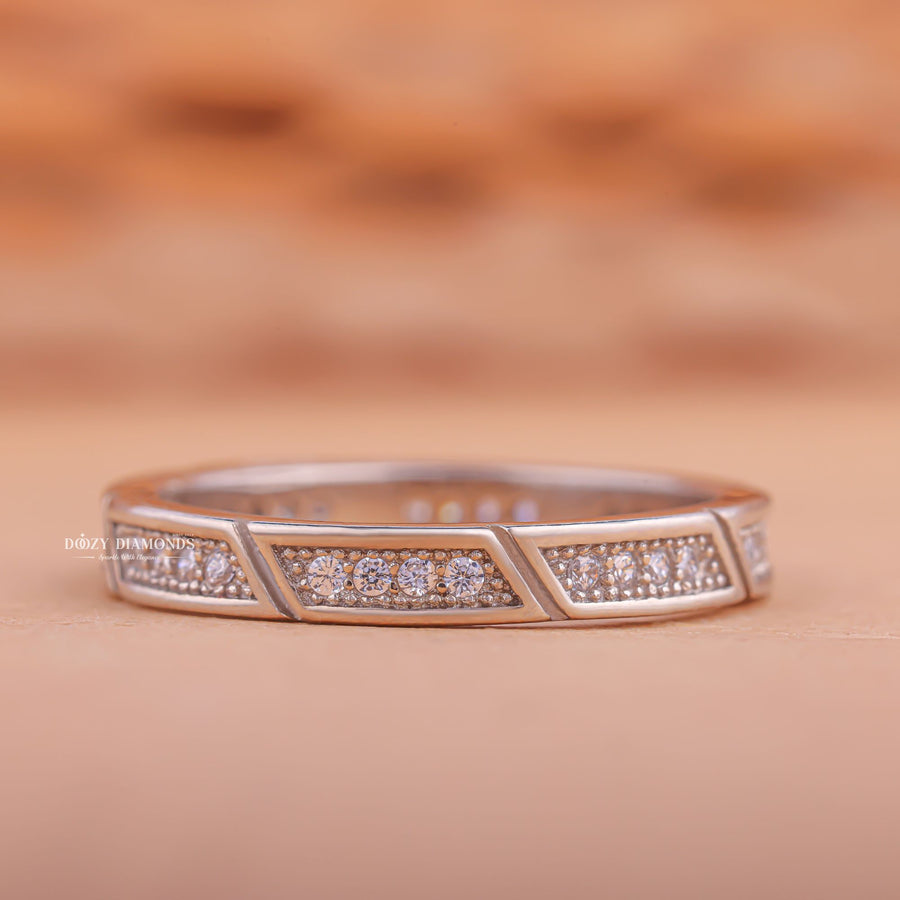 Round diamond band white gold, Round diamond band rose gold, Round diamond band yellow gold, Round diamond band for women, Round diamond band for men, 