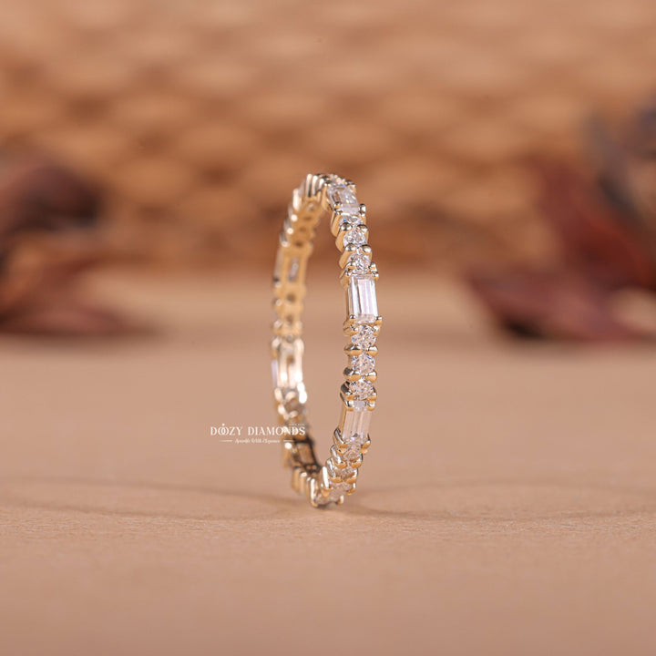 Round diamond ring band, Round diamond engagement band, Round diamond bridal band, Round diamond band ring, Round diamond promise band
