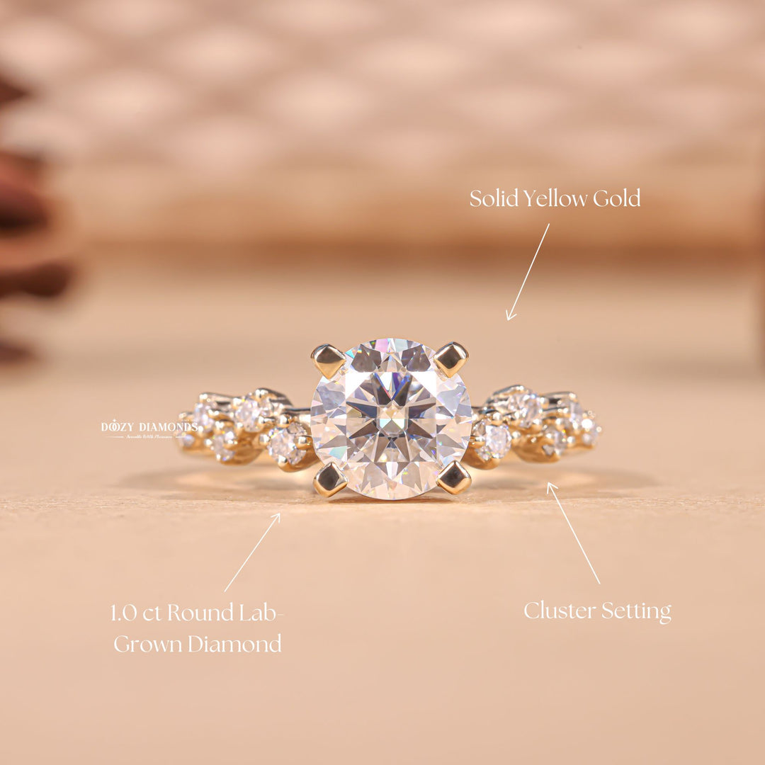 Round handmade diamond engagement ring, Round custom diamond engagement ring, Round made-to-order diamond engagement ring, Round personalized diamond engagement ring, Round exclusive diamond engagement ring,