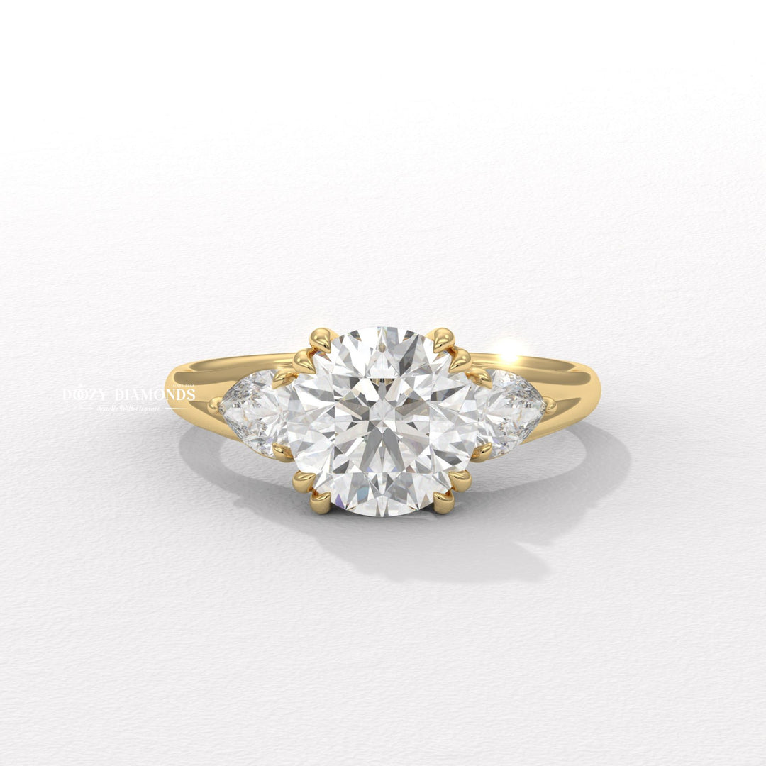 Round lab created diamond engagement ring
Three stone diamond engagement ring
Women's lab diamond ring