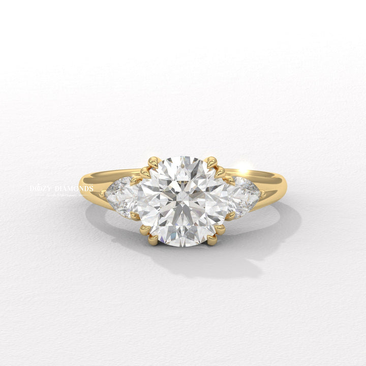 Round lab created diamond engagement ring
Three stone diamond engagement ring
Women's lab diamond ring