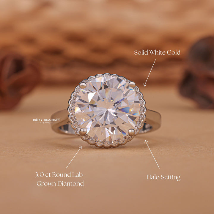 Round local diamond engagement ring, Round handmade diamond engagement ring, Round custom diamond engagement ring, Round made-to-order diamond engagement ring,