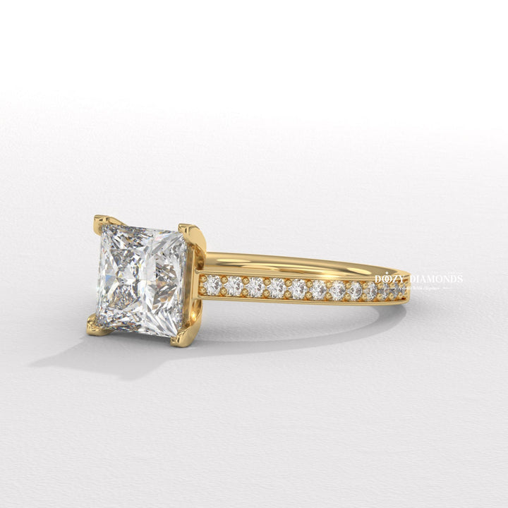 Square Cut Lab Diamond Engagement Ring
Conflict-Free Princess Cut Solitaire