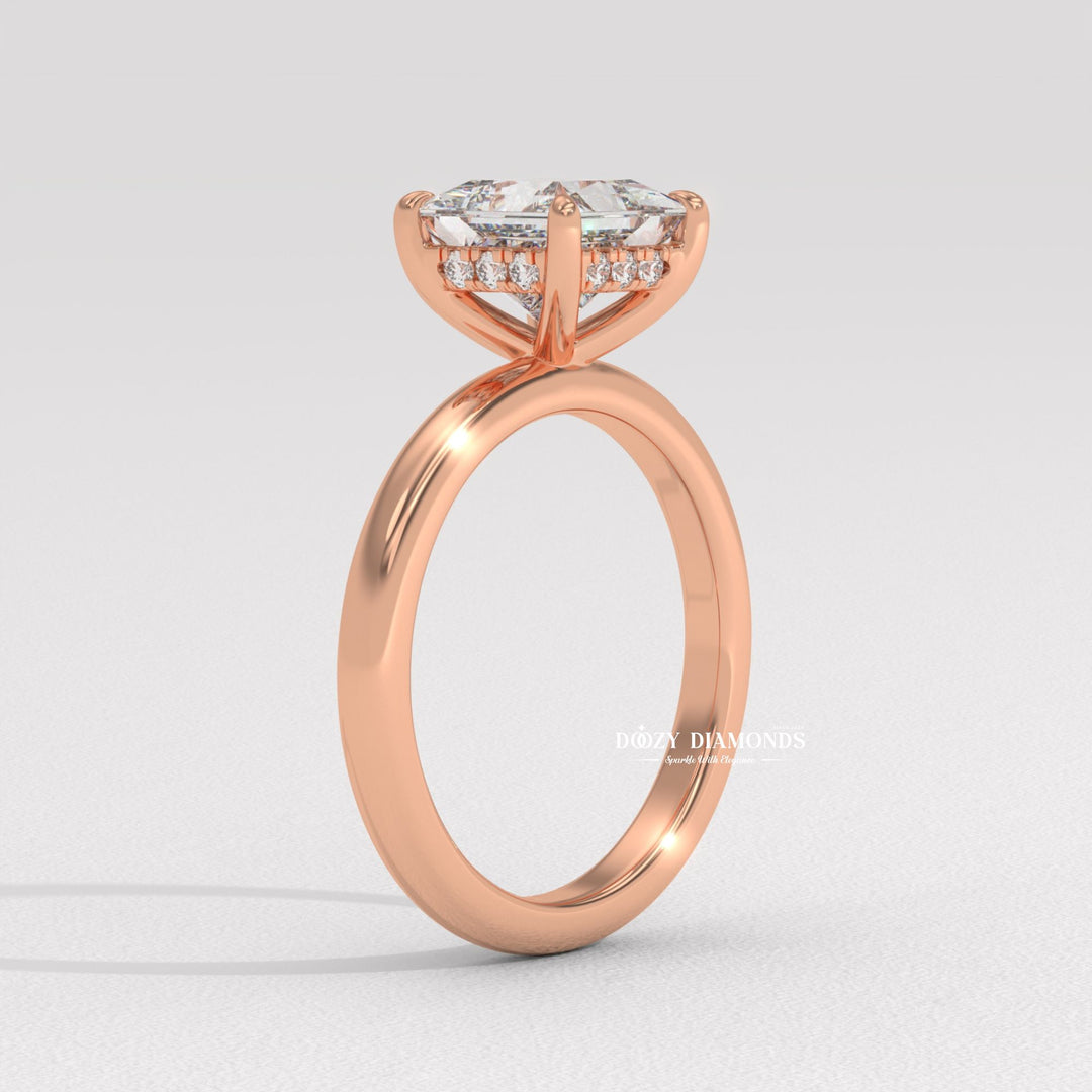 Platinum princess cut engagement ring
Square cut lab diamond ring
Timeless princess cut diamond ring