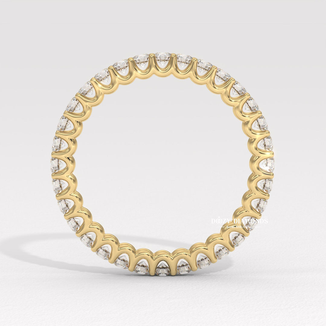 Lab created diamond ring
Round cut eternity band
Stackable eternity ring