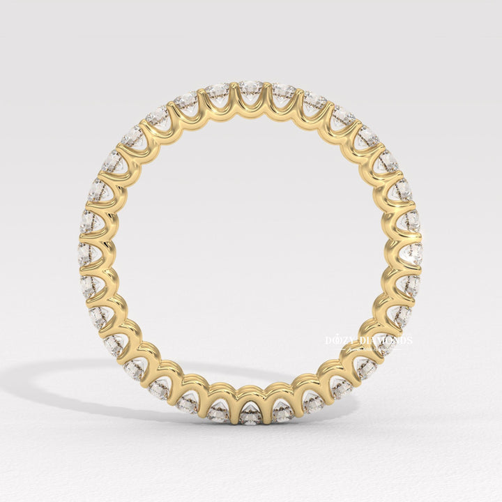 Lab created diamond ring
Round cut eternity band
Stackable eternity ring