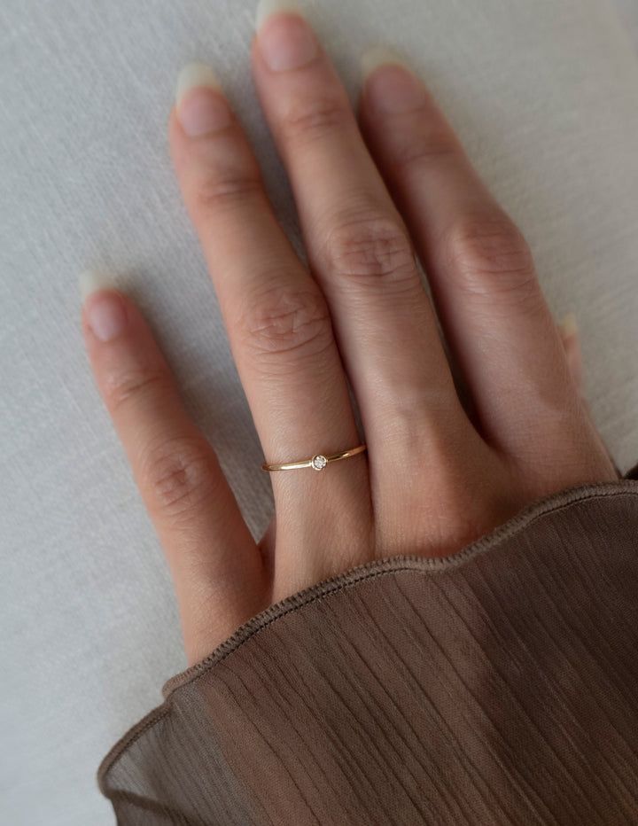 Round Diamond CVD EF/VVS Stacker Wedding Band for Her